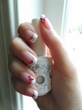 French shellac with flowers and dots
