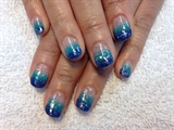 Blue Ombre With Glitter 