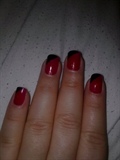 red nail with black tip