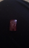 red nail with nail art