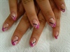 pink tip with black and white lines