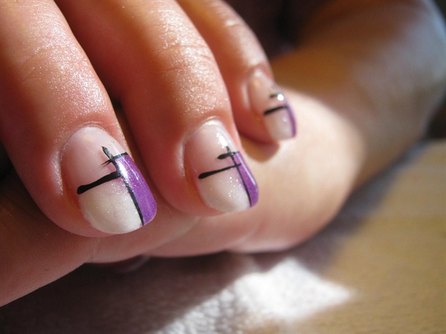 Nail Art with Crosses - wide 3