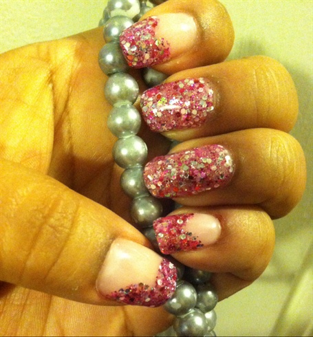 Sparkle Valentines Nails