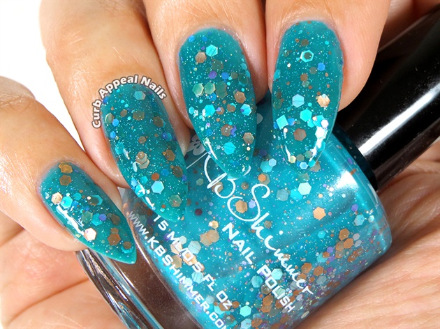 Teal Jelly Nails