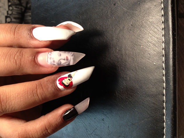 Began to paint background and art onto the nails