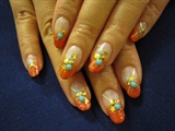 Orange Summer Nails