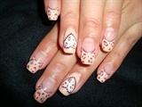 Pink/Purple Leopard Heart Nails