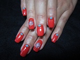 Red Gel Summer nails
