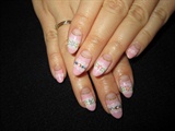 Pink Lace Nails