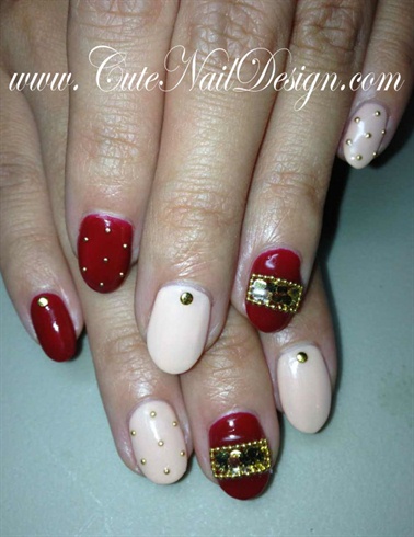 Red and Gold nails