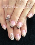 Heart Marble Double French Nails