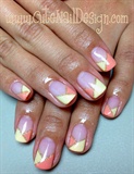 2 color pastel french nails