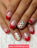 Heart French Nails