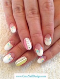Pastel x White Spring nails