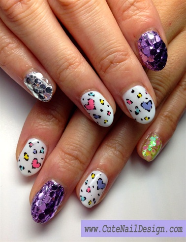 Colorful Leopard pattern Nails
