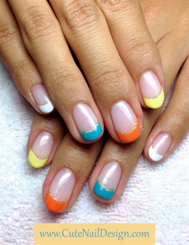 Colorful French Nails