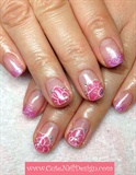 Flower French Gel Nails