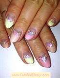 Double French Nails with Pastel Hologram