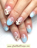 Pastel Leopard French Nails