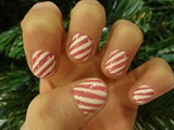 &quot;Girly&quot; Candy Cane Nails