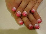 Pink to White Ombre