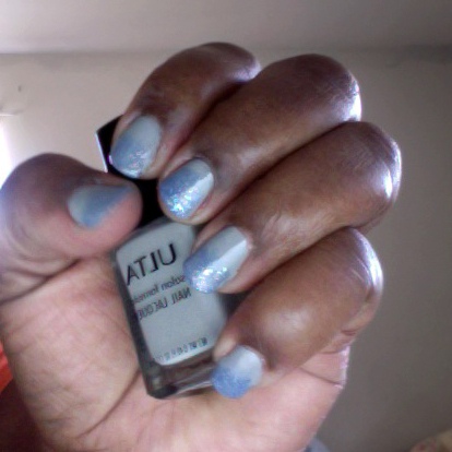 Ombre Gray Blue Glitters