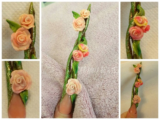 Nail art Bouquet de Roses