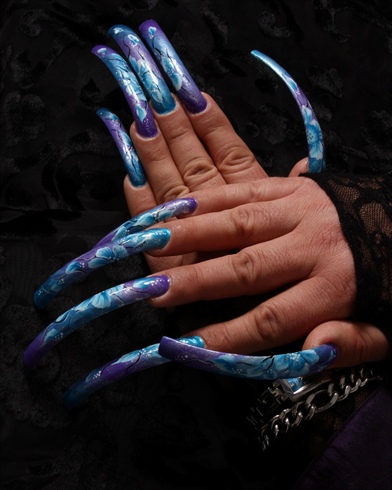 long nails one stroke