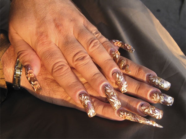 gold floral 2 hands