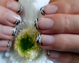 Zebra nail art