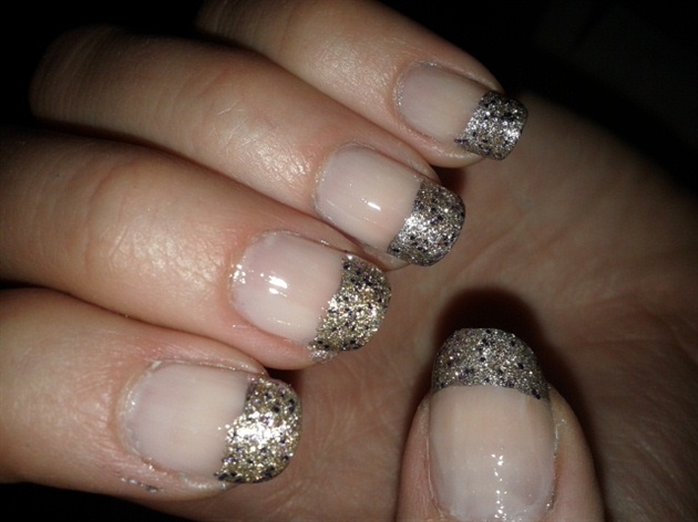 Silver sparkled tips