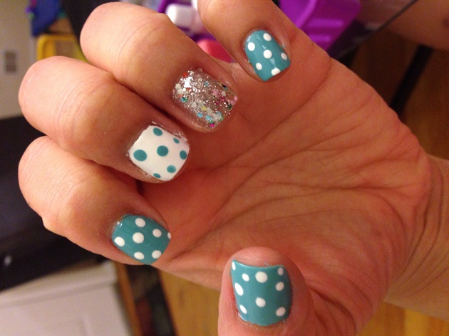 Crazy party polka dot nails