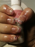 Pink and silver faded glitter