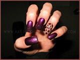 Purple/Tan Leopard