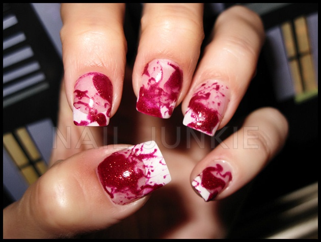 Blood Splatter Nails