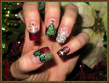 Christmas Handpainted Nails