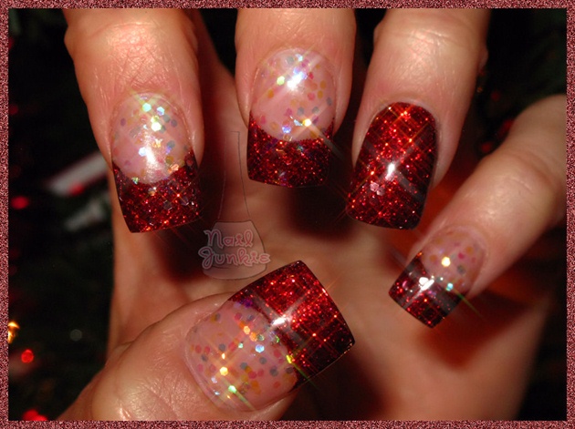 Red Christmas Sculptured Acrylics