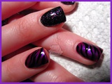 Black &amp; Purple Sparkle Zebra