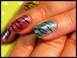 Rainbow Zebra Gel Manicure