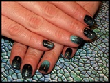 Black Glitter Gel Manicure