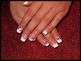 French Tip Bling Nails