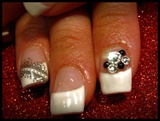 French Tip Bling Nails