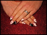 Vampire Blood Splatter Nails