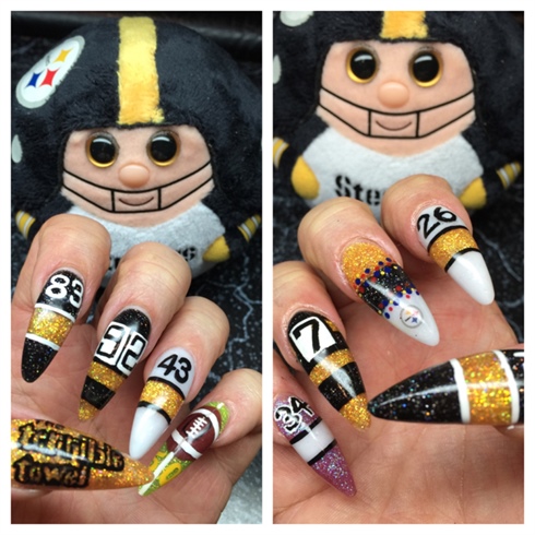 Steeler Game Nails
