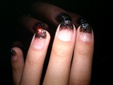 semi-black nails!