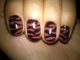 black zebra nails