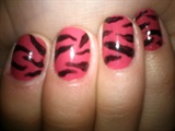 pink zebra nails!