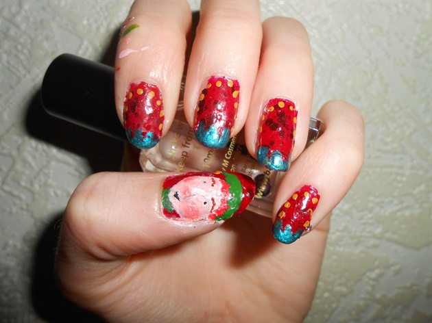 Christmas elf nails