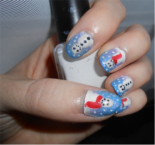 Snowman Nails