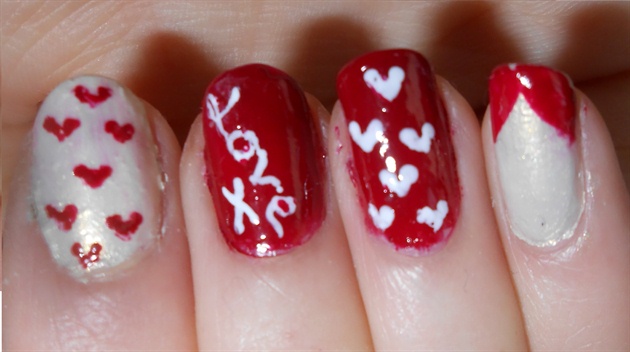 Quick and Easy Valentines Nails